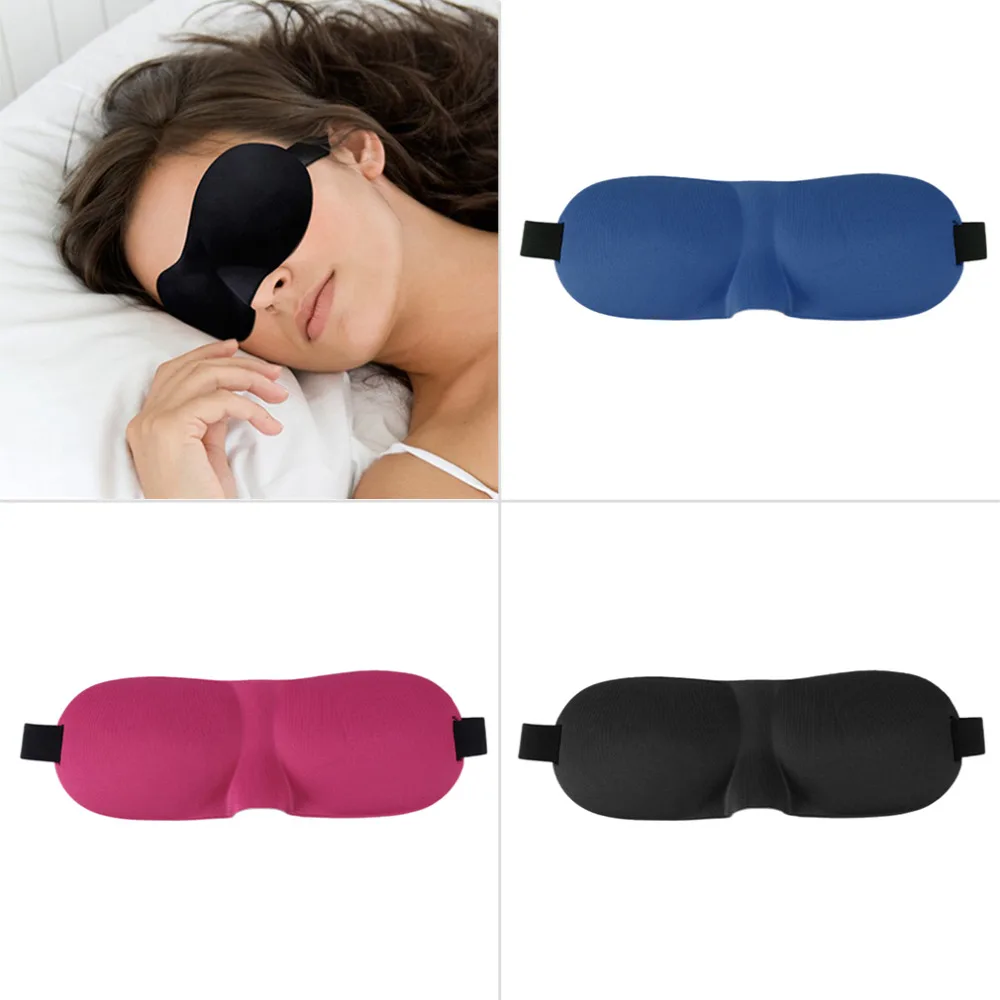 

New Fashionable 3D Soft Eye Mask Sponge Cover Eyeshade Travel Sleep Aid Relax Mask Shade Blindfold Women Man Portable Accessory