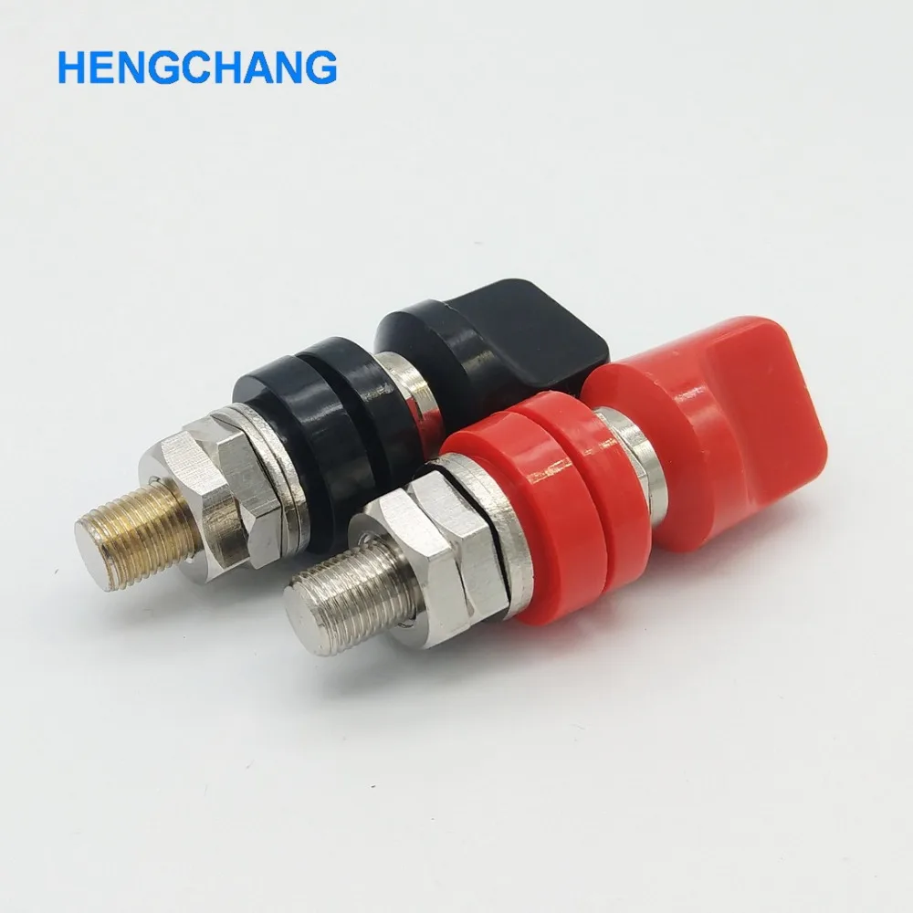 

JXZ type M10 red and black 10mm High Current copper binding post for inverter Power supply with 4mm banana socket