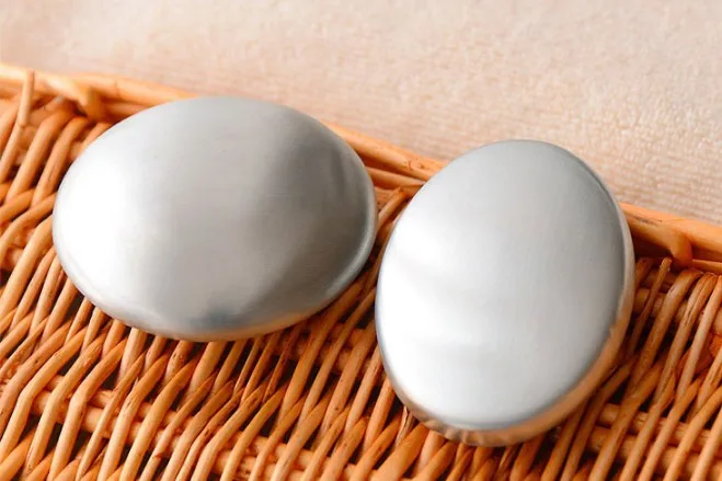 Oval de Aço Livrar do Mau Cheiro de Banho Suprimentos de Metal Lote Sliver Inoxidável Mão-lavagem Sabão Desinfetante se Ha460 60 Pçs - 5 High Quality Beleza e saúde