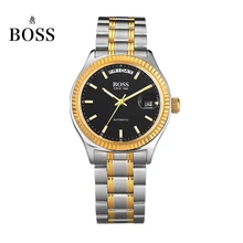BOSS Germany watches men luxury brand daydate series automatic self-wind mechanical black stainless steel relogio masculino