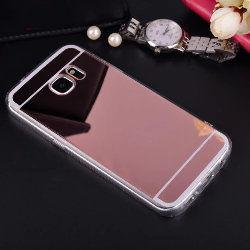 Зеркало чехол ТПУ Мягкая задняя крышка для Samsung Galaxy J1 J5 J7 A3 A5 A7 2016 J3 A8 S3 S4 s5 S6 S7 Edge Plus