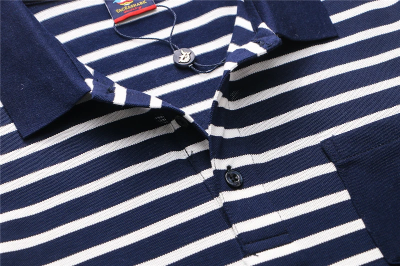 Бренд TACE& SHARK, высокое качество,, Мужская модная Повседневная рубашка поло с логотипом Golfed, хлопковая рубашка, мужская полосатая рубашка поло, одежда