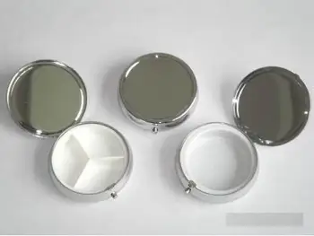 

200 pcs Metal Pill boxes DIY Medicine Organizer container silver DHL Fedex Free Shipping