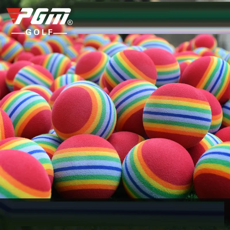 Pgm 1 шт. Радужный мяч для гольфа Мягкие пенные шарики в полоску губка
