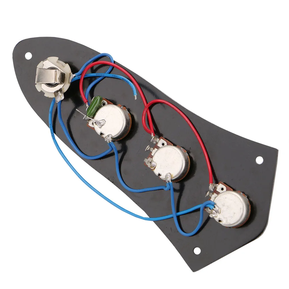 Черный сплав JB бас Предварительно Проводная загруженная пластина управления с переключатели для Fender Jazz бас гитары аксессуары для гитары