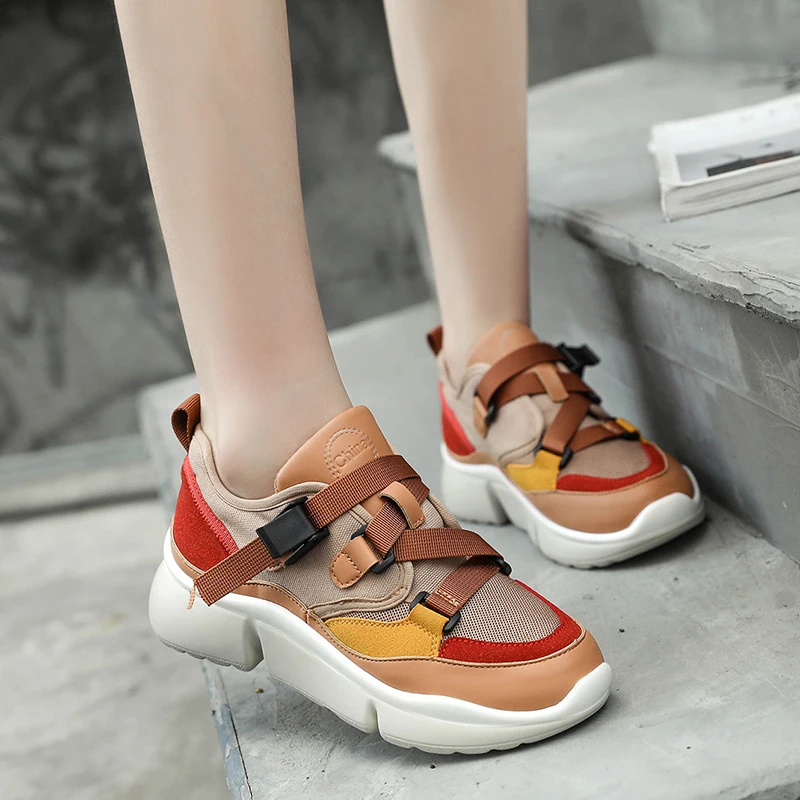 

Kjstyrka 2018 Autumn New Fashion Women Canvas sneakers Casual Ladies Shoes Women's Denim Cross Bandage Mixed Color Female Flats