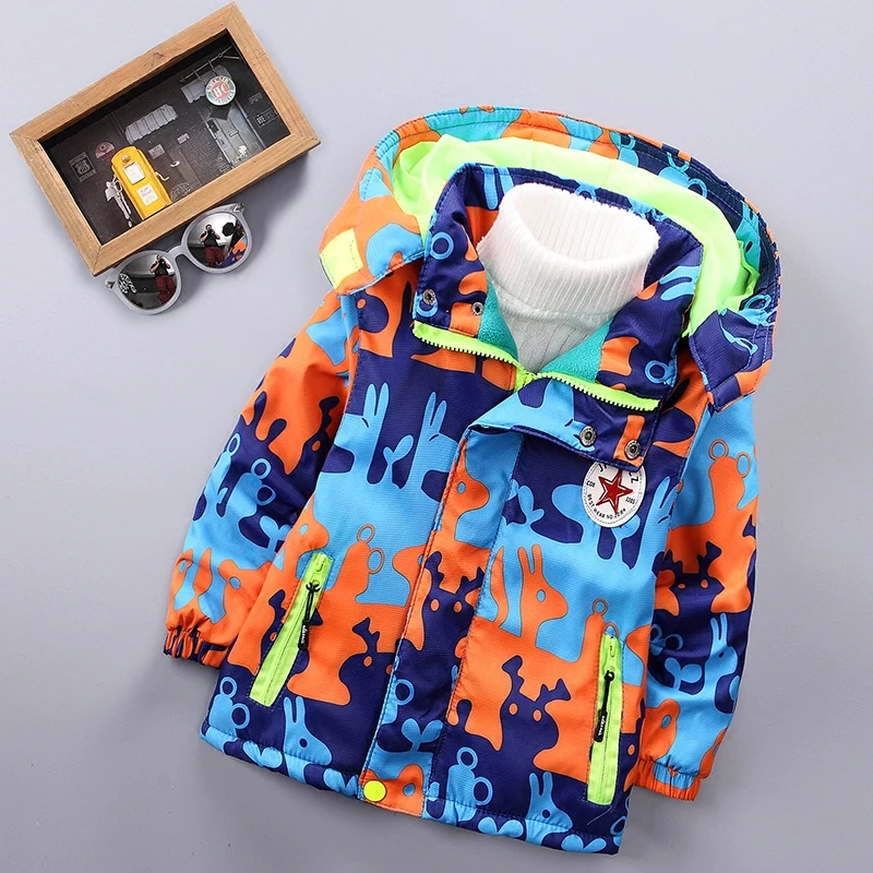 

Boy's winter coat of dark spring and autumn jacket