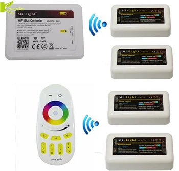 

Mi Light WiFi APP iBox +RF Touch Remote Control+ DC 12V 24V 2.4G Wireless 4Zone RGB Controller for Led Strip Light/Milight Bulb