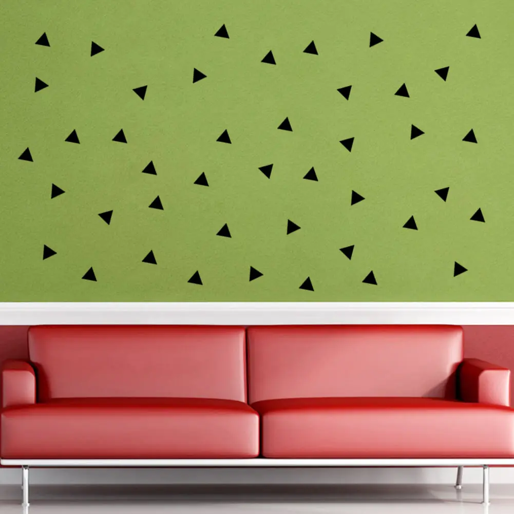 36 Pcs Tiny Small Black Triangles Wall Stickertriangle wall stickers