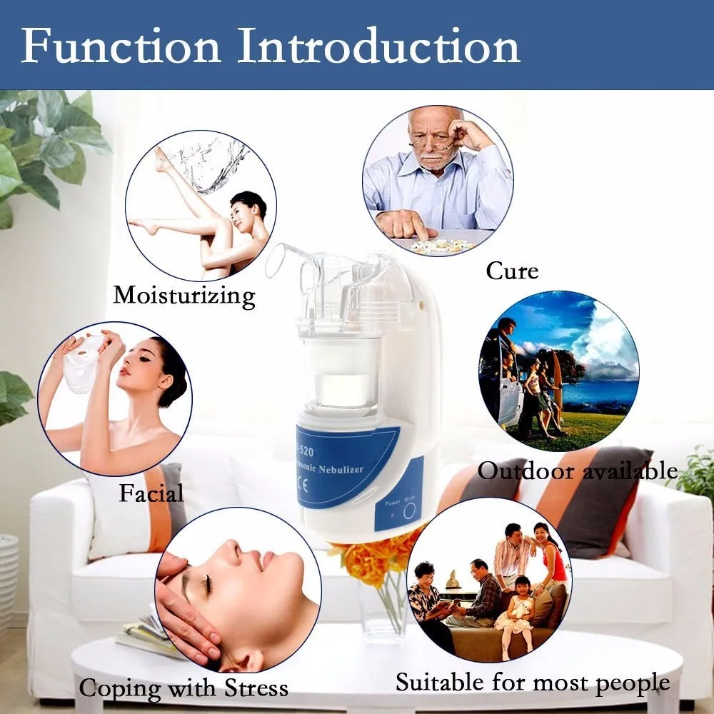  Cosmetology Vaporizer Ultrasonic Nebulizer Handheld Personal Cool Mist Inhaler Aromatherapy Essenti
