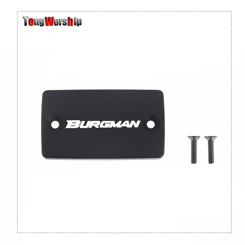 

CNC Aluminum Motorcycle Brake Fluid Fuel Reservoir Tank Cover Cap FOR Suzuki Burgman 400/AN400 2016-2019 Burgman 650/AN650 06-19