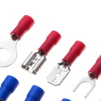 

300Pcs/Set Insulated Crimp Terminator Electrical Cable Wire Rolled Copper Terminals Assorted Red Blue Butt Connectors Kit