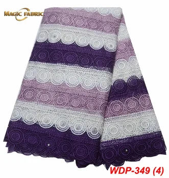 

African Lace fabric Hot Sell Mesh 2019 New Arrival Plain white Color african cord Lace /guipure lace Fabrics WDP-349