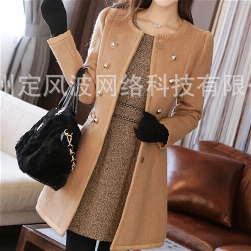 Новое поступление модная одежда бодикон милое лоскутное повседневное пальто элегантное шерстяное длинное уличное Женское пальто