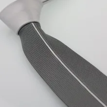 Yibei Coachella узкие Галстуки серые вертикальные полосы Средства ухода за кожей Шеи Галстуки темно-серый Cravatta Серебряный Узел в Вертикальную Полоску Маленькие Точки Средства ухода за кожей Шеи Галстук