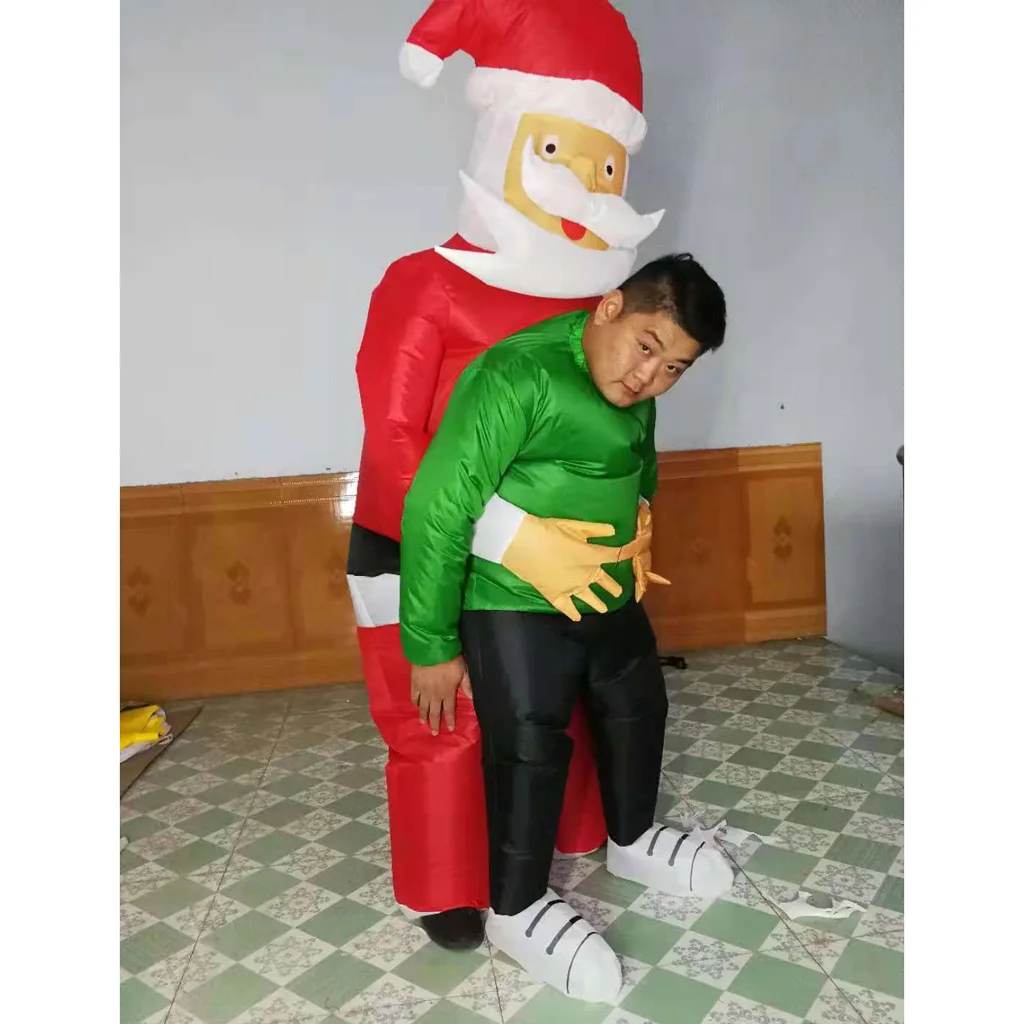 Inflatable Santa Claus Costume for Adults Fancy Dress Christmas Party Outfits