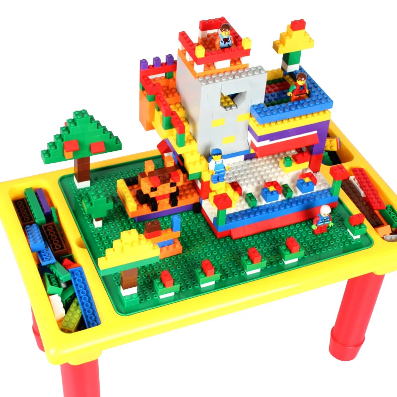 200 шт. складные блоки + стол совместимые с классическими Legoed DIY креативные