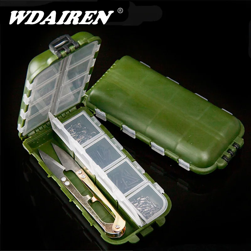 

11.5cm Pesca Acesorios Fishing Alarm 16 Small Bait Fishing Tackle Box Storage Fly Spinner Minnow Accessories