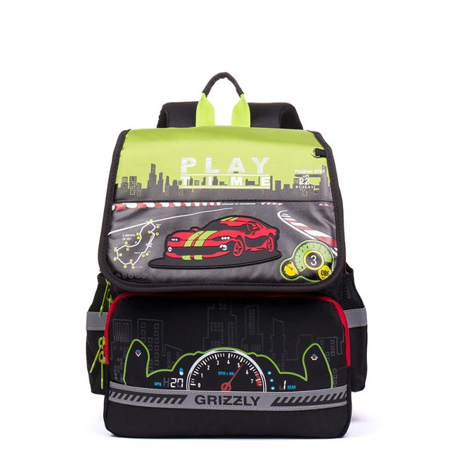 

Children School Bags for Boys Racing Car Printing Nylon Waterproof Orthopedic Backpack Grade 1-4 Kids Rucksack Mochila Escolar