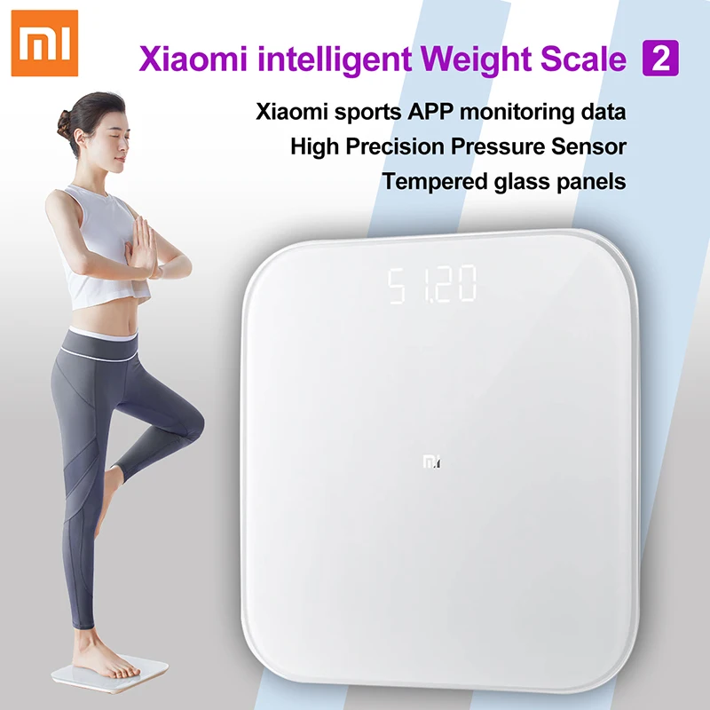  Xiaomi intelligent Weight Scale 2 LED Display Scale Bluetooth5.0 Smart Calculation Body balance Hig