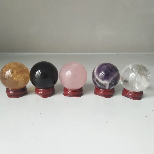 Lote de 5 unidades de bolas de cristal de cuarzo Natural, bolas de piedra de calcita, cristal rosa, amatista de sueño, cristal transparente Lote de 5 unidades de bolas de cristal de cuarzo Natural, bolas de piedra de calcita, cristal rosa, amatista de sueño, cristal transparente