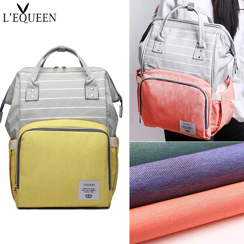 

Stitching Color Nappy Bag bebek bakim cantalari Waterproof Oxford Cloth Diaper Bag Baby Bag lequeen