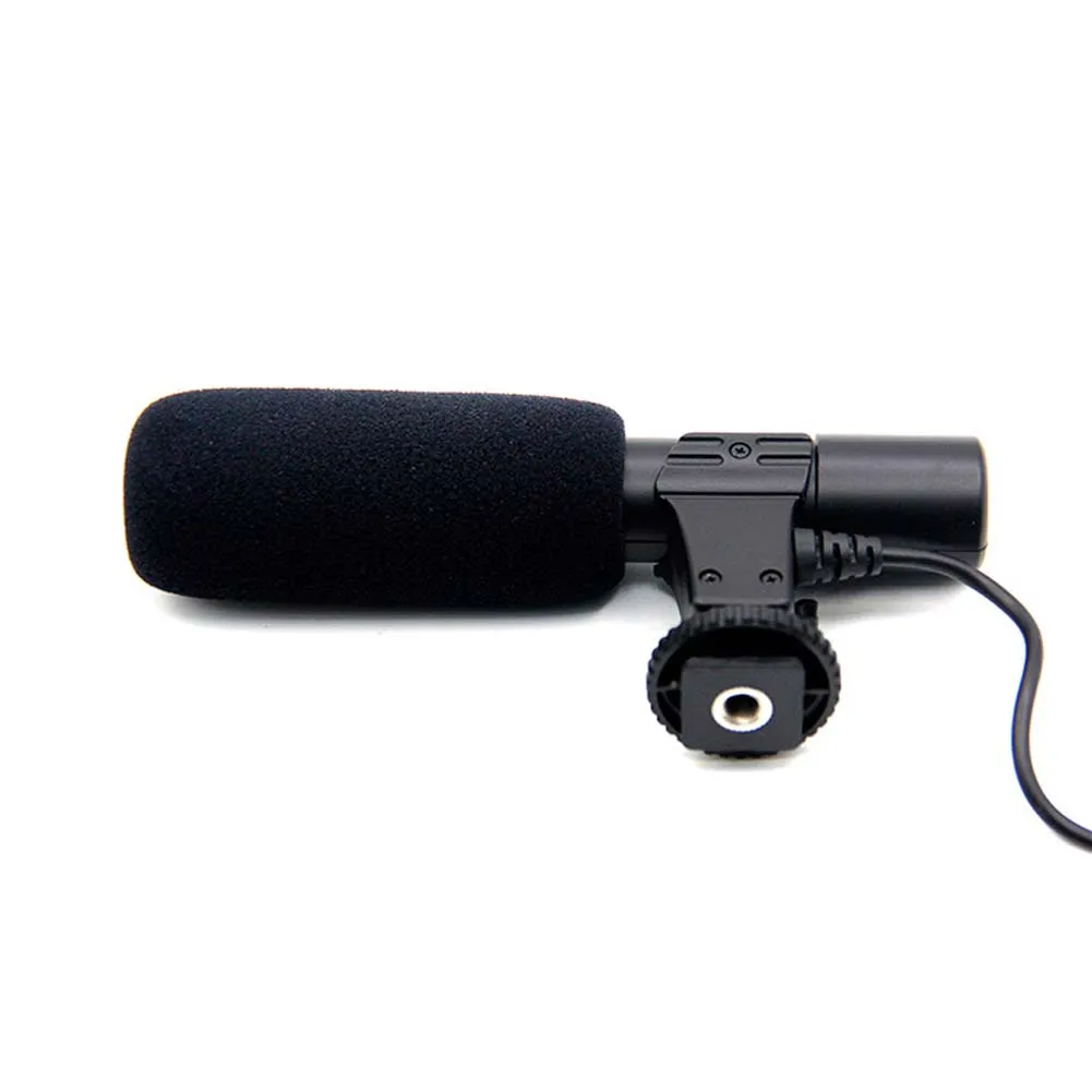 Shotgun For Canon VIXIA HF M300 Bower Elite Stereo Microphone With Windscreen