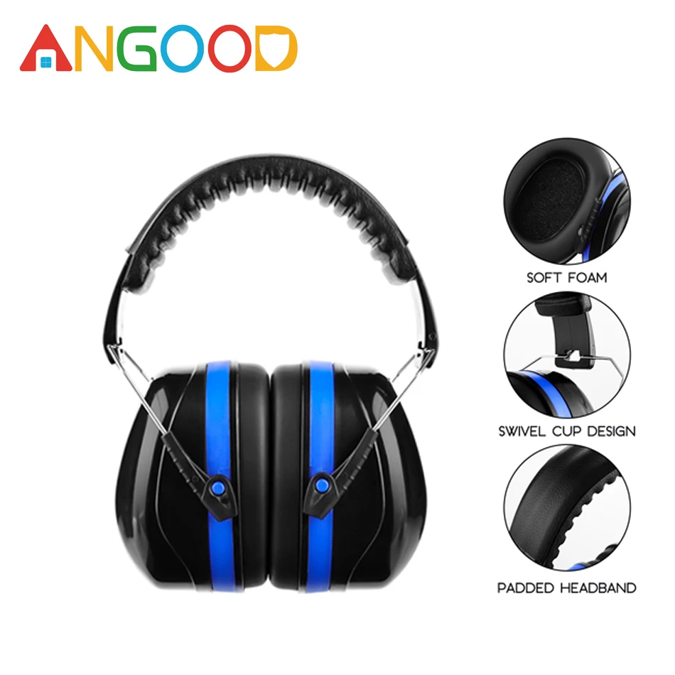 

ANGOOD Personal Ear Protector Earmuffs Loudly 130dB Anti-Noise Noise-Reducing Ear-Muffs for Factory Shooting Health Caring