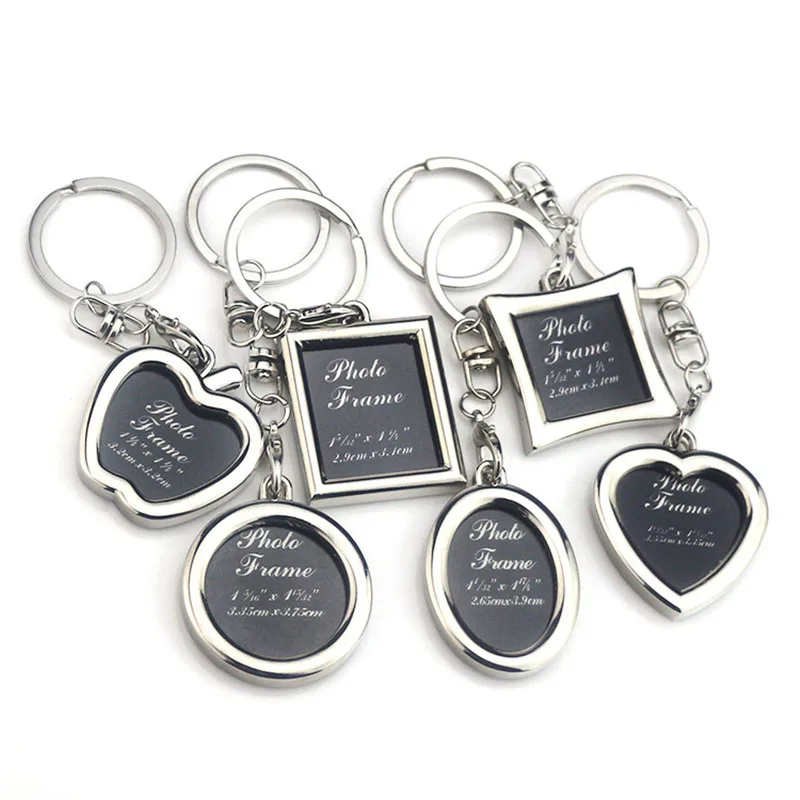 

20 Pieces Metal Alloy Insert Photo Picture Frame Keyring Keychain Key Chains Fob Love Crafty Gift