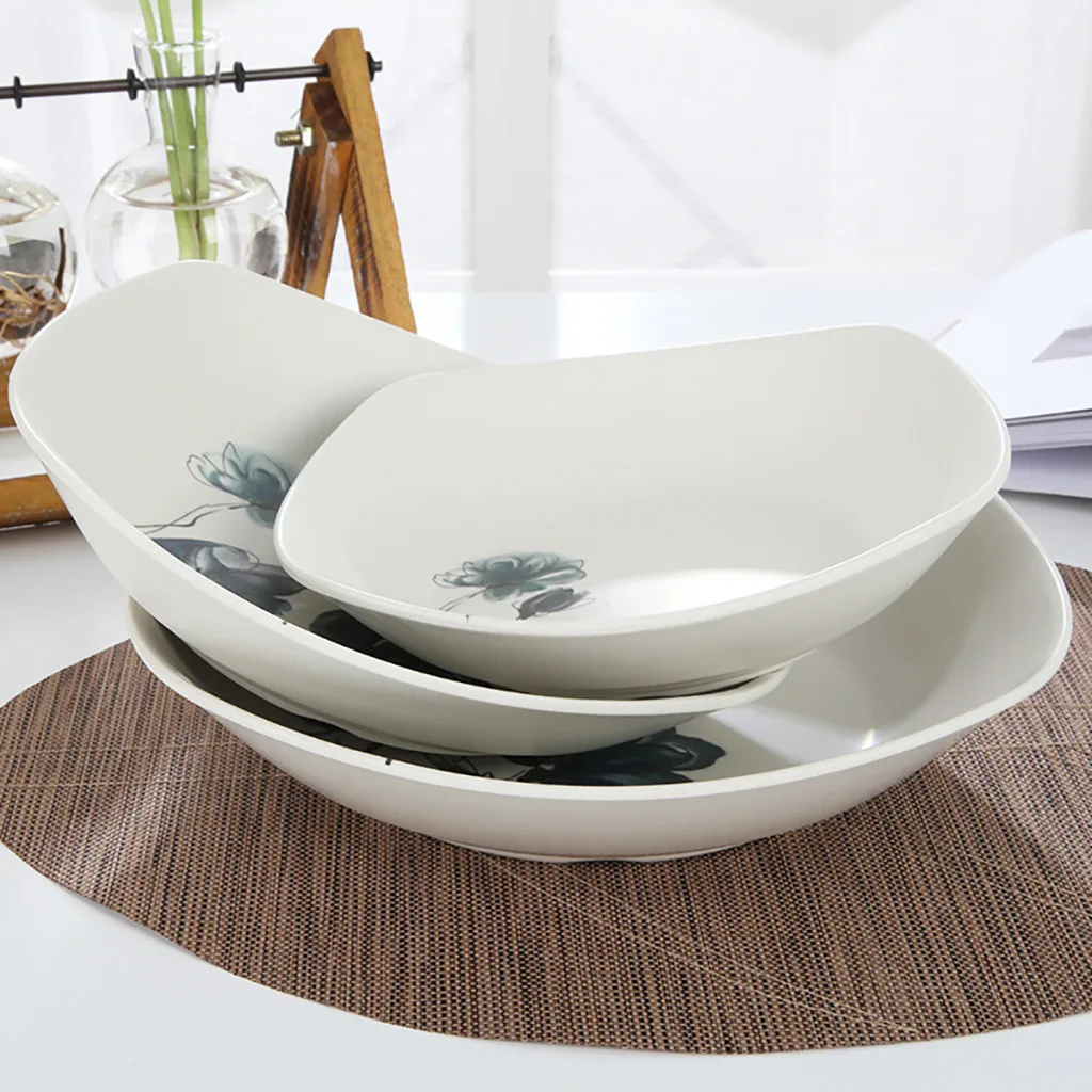 

Bamboo Fiber Meal Plate Environmental Protection Dish Fruit Plate Candy Plate Creative gadgets inteligentes kitchen appliances