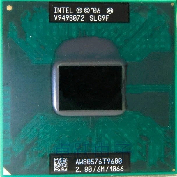 Free Shipping intel CPU laptop Core 2 Duo T9600 CPU 6M Cache/2.8GHz/1066/Dual-Core Socket 479 processor t9900 P9600 GM45 PM45 fastest cpu