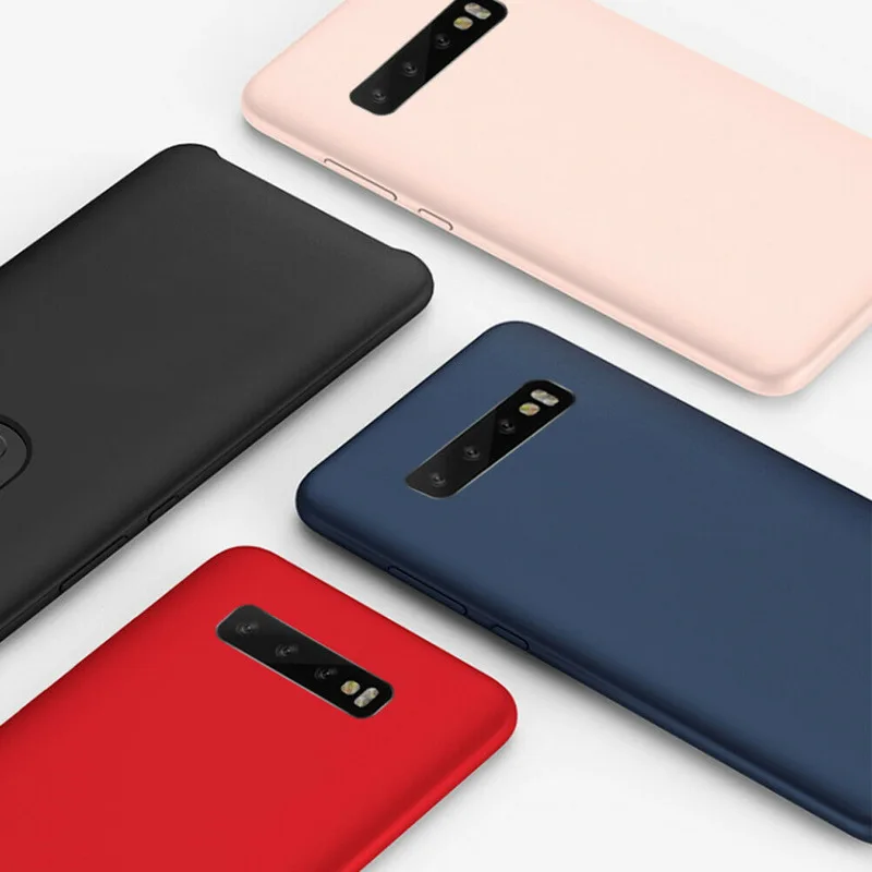 MOESOE Case For Samsung Galaxy S 10 E 9 8 Plus Note Cute Candy Color Shockproof Couples Soft Silicone Phone Back Cover |