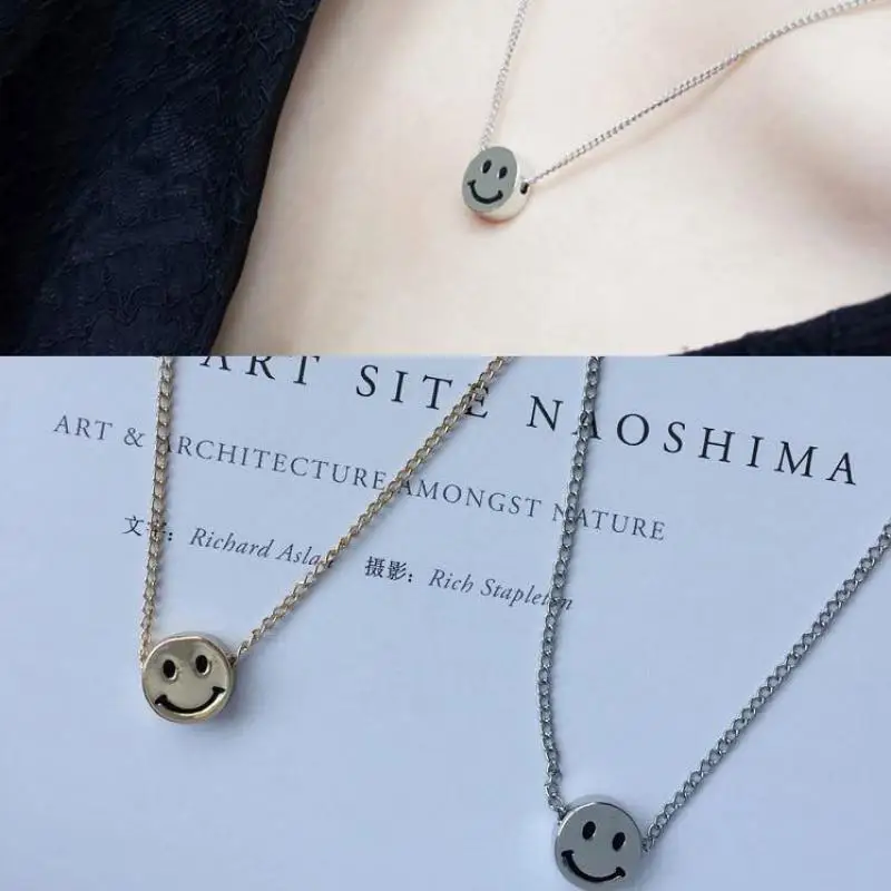 

Fashion Simple Smiley Face Short Clavicle Chain Temperament Male And Female Couple Necklace Accessories Necklaces & Pendants