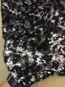 

Unique paillette fabric J-52813 mesh sequins fabric french net lace fabric