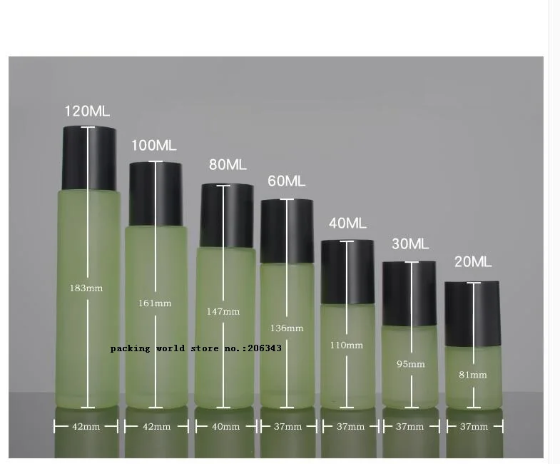 40 мл матовое/зеленый/бутылка синее стекло с черным насосом матовая черная крышка для сыворотки/лосьона/эмульсии/Основа косметическая