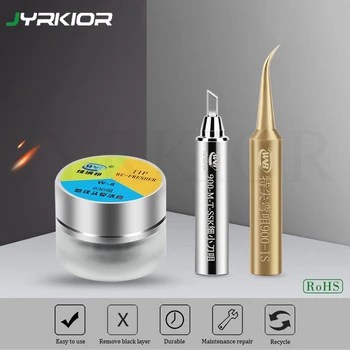 

Jyrkior Soldering Iron Tip Refresher Clean Paste for Oxide Solder Iron Tip Head Resurrection With Fly Line Welding Nozzle
