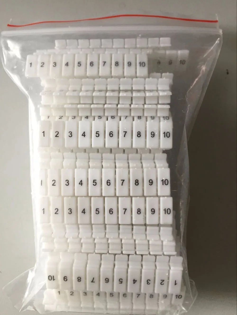 100pcs 1 10 ZB5 Din Rail Wire Terminal Blocks Maker Strips with Numbers