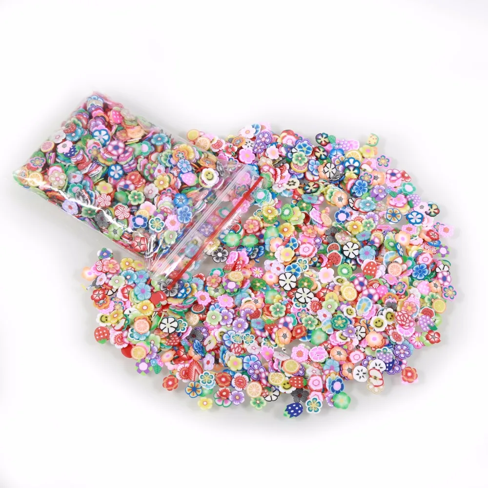 

New 3D Acrylic Tips Fruit Flower Glitters Decoration Manicure Rhinestones Glitters Acrylic Tips Decoration for Nail Art