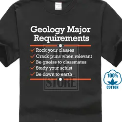 Geology Major reques для мужчин ts контрольный список забавная рубашка геолога классический хлопок для мужчин круглый воротник короткий рукав Топ