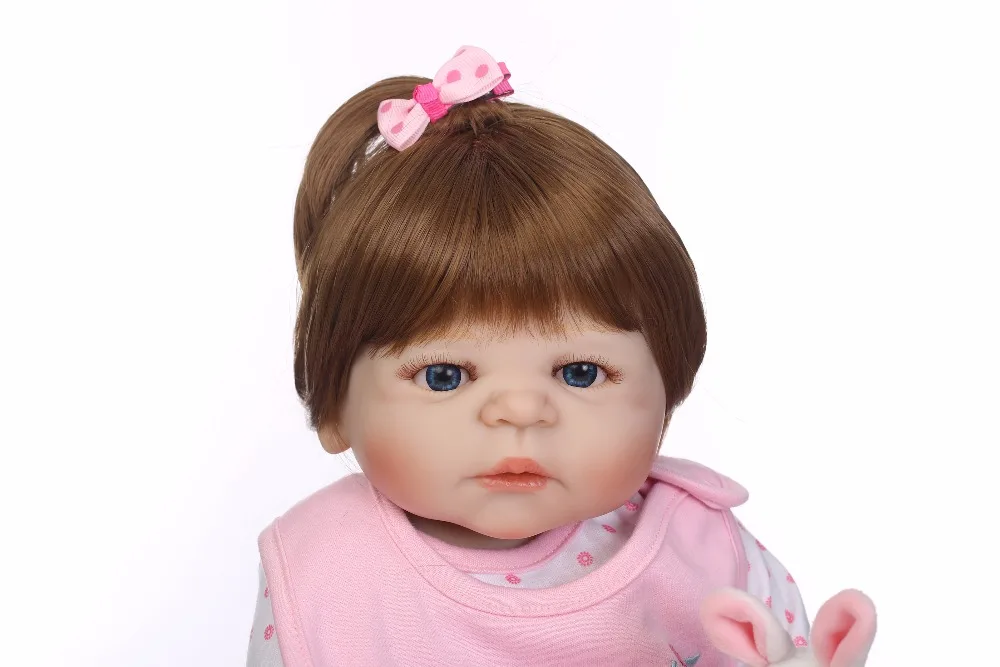 Силиконовая кукла Bebe Reborn для новорожденных 22 дюйма виниловая Реалистичная
