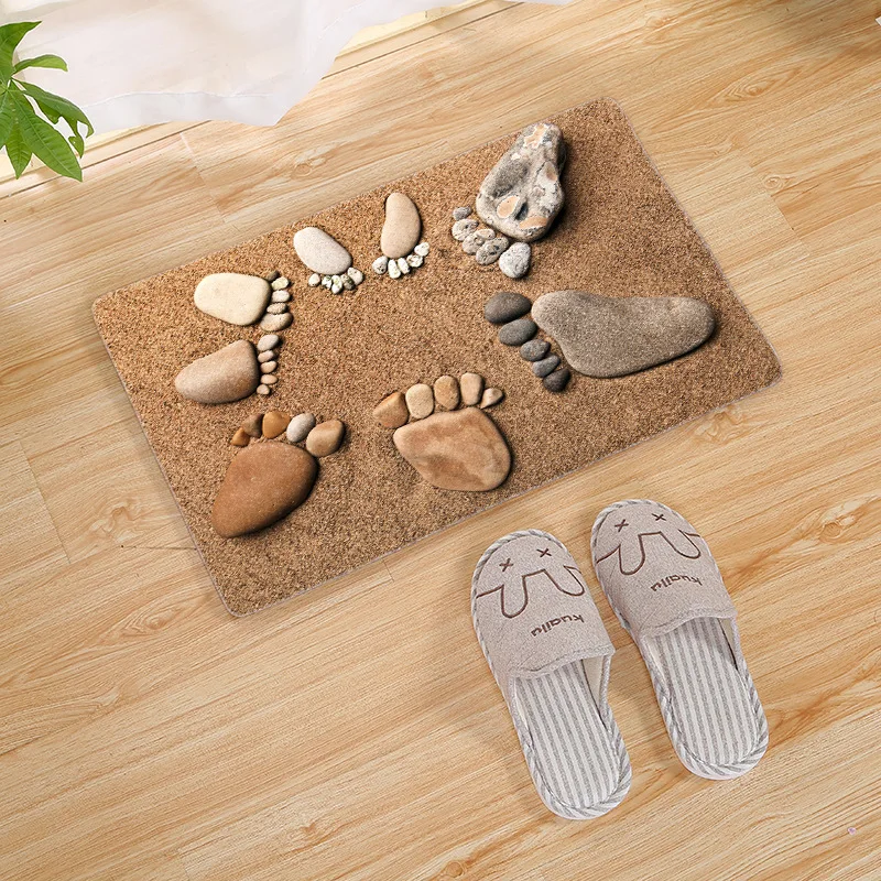 

Drop Shipping 3D Cobble Stone Welcome Doormat Non-Slip Carpet Bathroom Bath Mat Kitchen Bedroom Area Rugs Floor Mats Karpet CR07