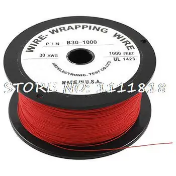 

PCB Solder Red Flexible 0.25mm Core Dia 30AWG Wire Wrapping Wrap 1000Ft