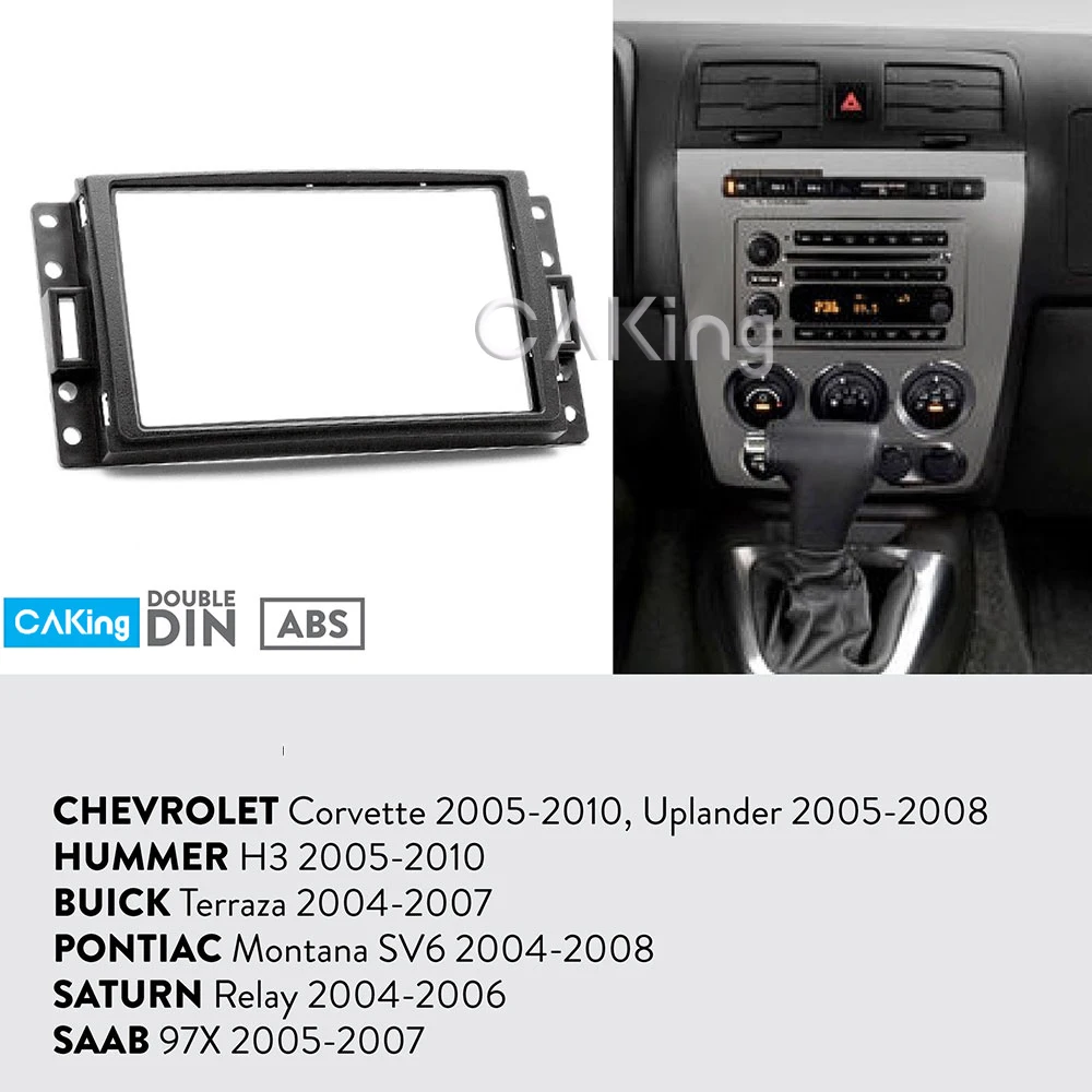 

Car Fascia Radio Panel for CHEVROLET Corvette 2005-2010, Uplander 2005-2008 / HUMMER H3 2005-2010 Dash Kit Facia Plate Adapter
