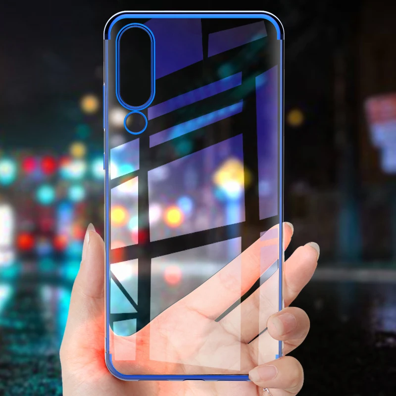 

Xiaomi Mi 9 Se Case 3d Laser Plating Bumper Clear Transparent Soft Tpu Silicone Back Cover For Xiaomi Mi9 Se Phone Cases Coque