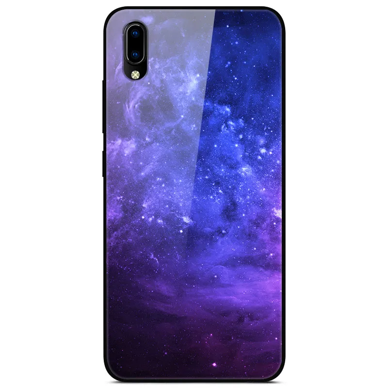 35 F для VIVO Y91C чехол VIVOY91C стеклянный жесткий чехол для телефона для VIVO Y91i чехол VIVO Y91 C мягкий бампер чехол закаленное для Vivo Y93 Y 93 - Цвет: 35