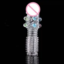 Sex Toys For Men Erotic Penis Delayed Cock Ejaculation Delay Ring Sexo Spike G Spot Extensions Sleeve cockring reusable condom