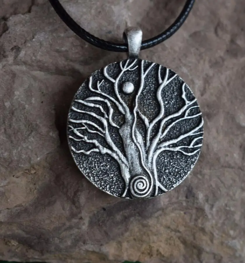 SanLan wicca Spirit Tree of life necklace sun jewelry - Metal Color: 02