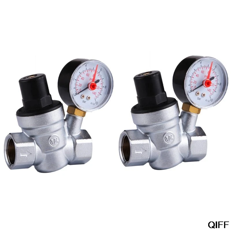 Прямая поставка и DN15/20 регулятор давления воды 3/4 латунь Coopper Chrom с манометром 3 июля