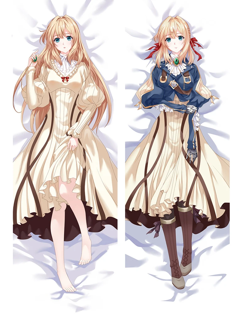 Фиолетовый Evergarden waifu японская аниме подушка для тела чехол постельное белье