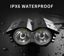 Professional bike light front Bicycle Light Power Bank Waterproof Headlight Cycling USB Rechargeable Bike Light Flashlight